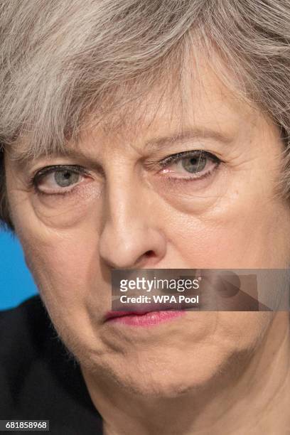 Prime Minister Theresa May attends the London Conference on Somalia at Lancaster House on May 11, 2017 in London, England.