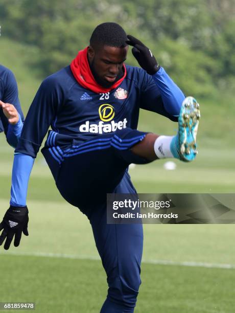 Victor Anichebe during a SAFC training session at The Academy of Light on May 11, 2017 in Sunderland, England.