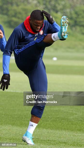 Victor Anichebe during a SAFC training session at The Academy of Light on May 11, 2017 in Sunderland, England.