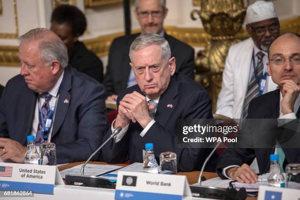 Defense Secretary James Mattis attends the London Conference on Somalia at Lancaster House on May 11, 2017 in London, England.