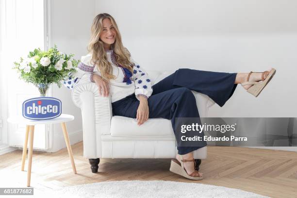 Model Martina Klein attends the 'Chicco' photocall at The Little Showroom on May 11, 2017 in Madrid, Spain.