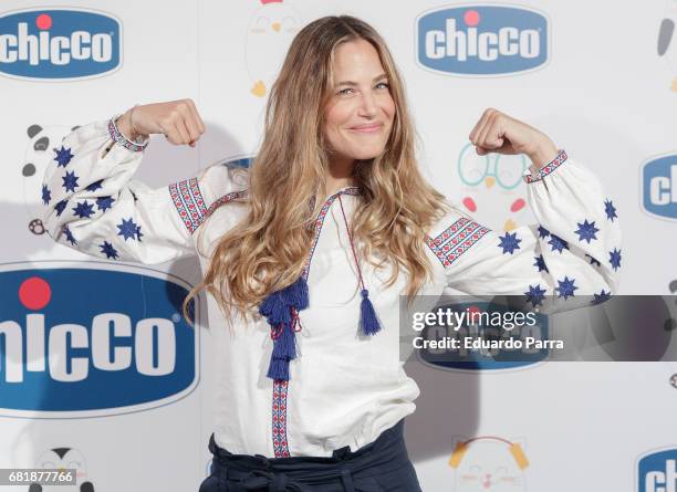 Model Martina Klein attends the 'Chicco' photocall at The Little Showroom on May 11, 2017 in Madrid, Spain.