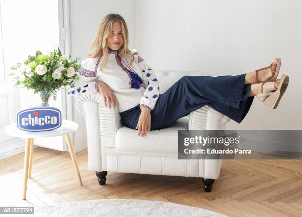 Model Martina Klein attends the 'Chicco' photocall at The Little Showroom on May 11, 2017 in Madrid, Spain.