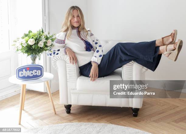 Model Martina Klein attends the 'Chicco' photocall at The Little Showroom on May 11, 2017 in Madrid, Spain.