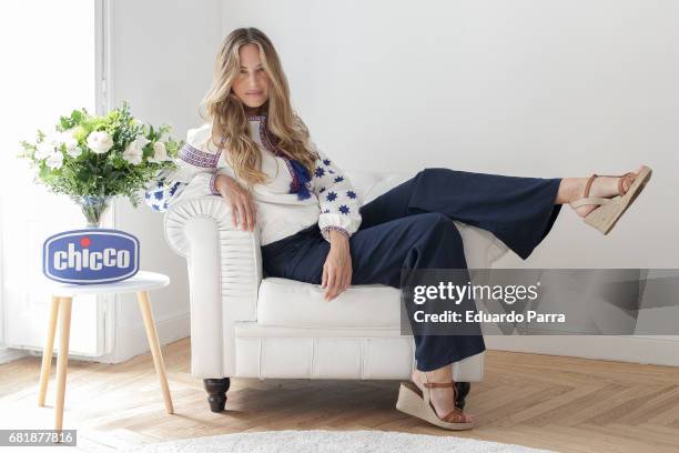 Model Martina Klein attends the 'Chicco' photocall at The Little Showroom on May 11, 2017 in Madrid, Spain.