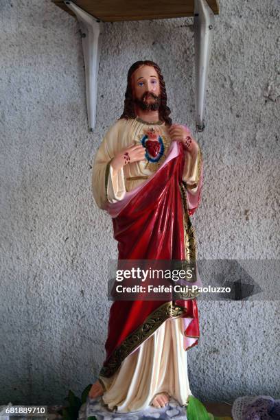 a small chapel near oficina alemania, in atacama region, northern chile - alemania chile stock pictures, royalty-free photos & images