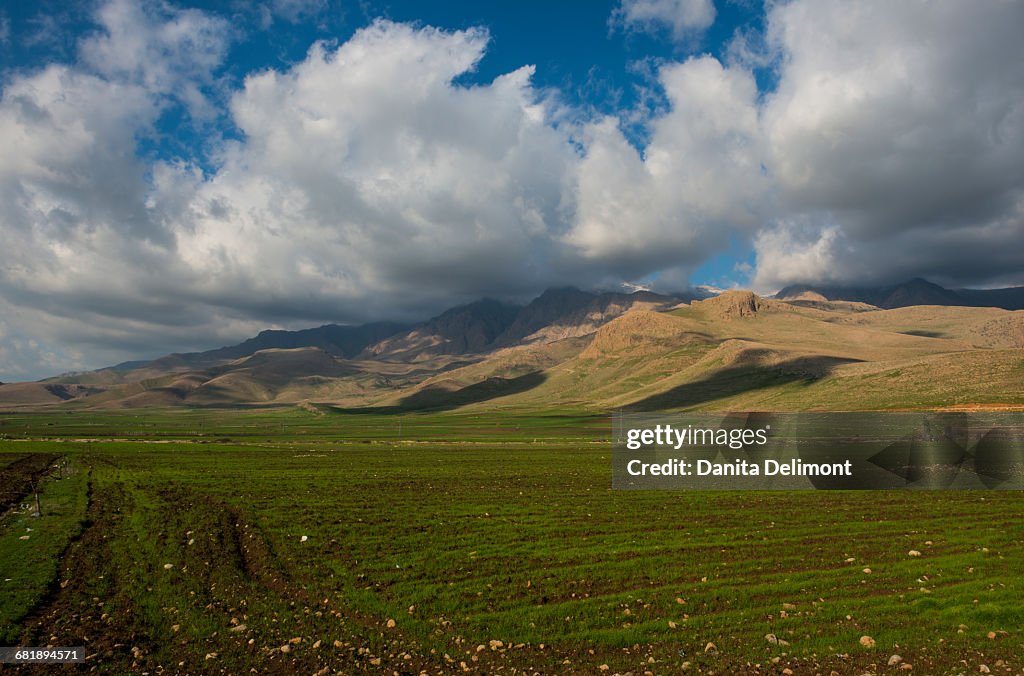 Mountain scenery in Ahmedawa on border of Iran, Kurdistan, Iraq.