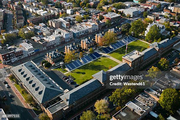 usa, washington, d.c., aerial photograph of the marine corps barracks - quartel - fotografias e filmes do acervo