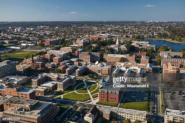 usa, washington, d.c., aerial photograph of howard university campus - campus bildbanksfoton och bilder