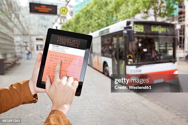 Bus Tablet Man Bus Tablet Photos and Premium High Res Pictures - Getty Images