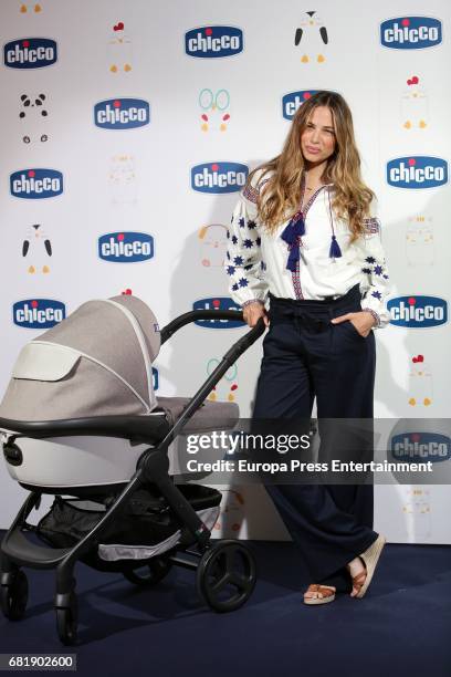 Model Martina Klein attends the 'Chicco' photocall at The Little Showroom on May 11, 2017 in Madrid, Spain.