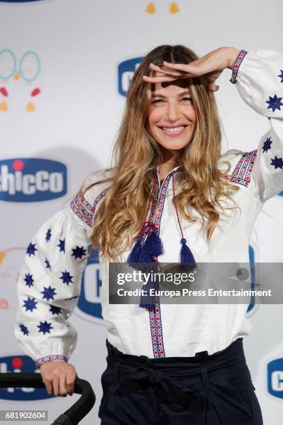 Model Martina Klein attends the 'Chicco' photocall at The Little Showroom on May 11, 2017 in Madrid, Spain.