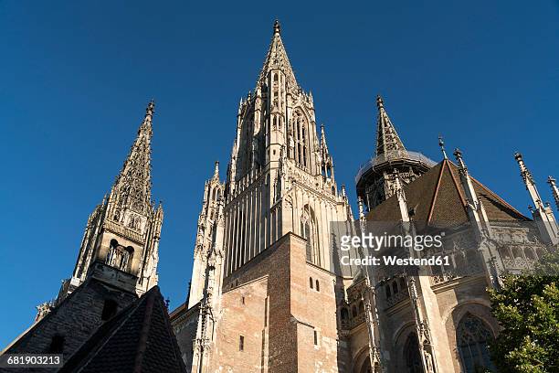 germany, ulm, view to ulm minster from below - ulm minster stock pictures, royalty-free photos & images