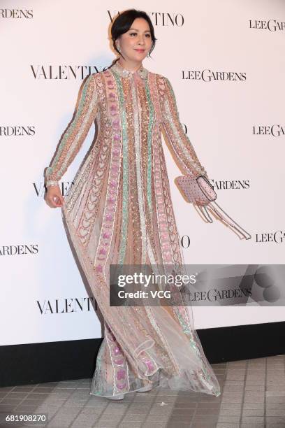 Actress Carina Lau attends the opening ceremony of Valentino flagship store on May 11, 2017 in Hong Kong, China.