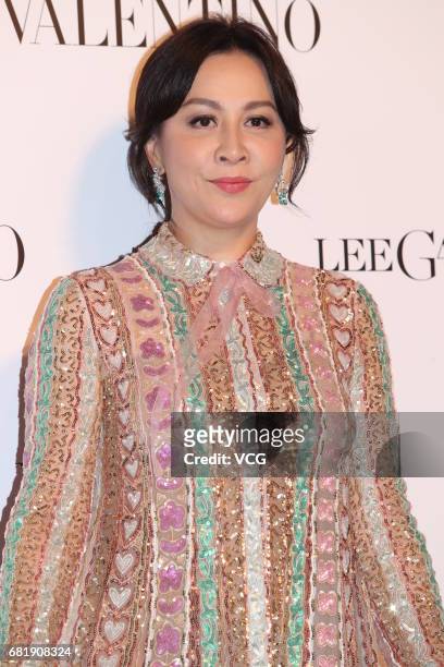 Actress Carina Lau attends the opening ceremony of Valentino flagship store on May 11, 2017 in Hong Kong, China.