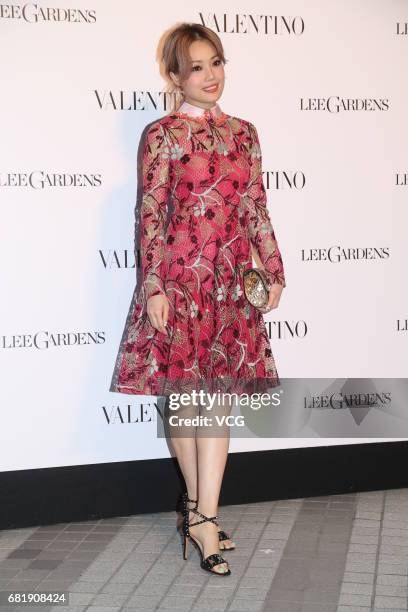 Singer Joey Yung attends the opening ceremony of Valentino flagship store on May 11, 2017 in Hong Kong, China.