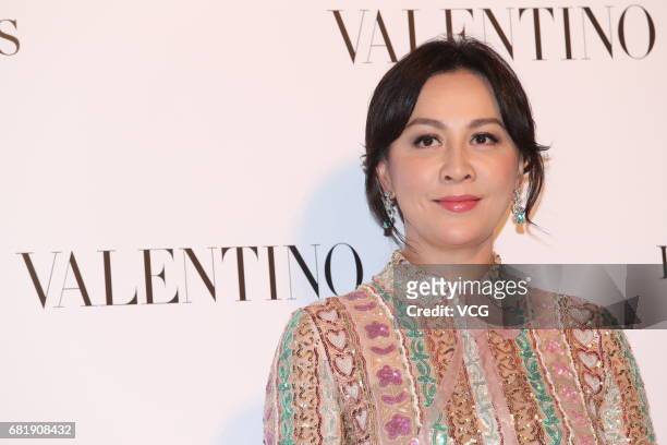 Actress Carina Lau attends the opening ceremony of Valentino flagship store on May 11, 2017 in Hong Kong, China.