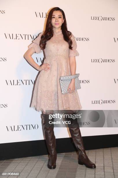 Model Lynn Dai-Lin Hung attends the opening ceremony of Valentino flagship store on May 11, 2017 in Hong Kong, China.