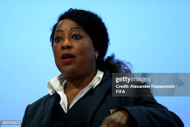 General Secretary Fatma Samba Diouf Samoura looks on during the 67th FIFA Congress at the Bahrain International Congress & Convention Center on May...