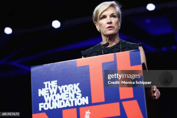 Honoree Cecile Richards speaks onstage during the 30th Anniversary Celebrating Women Breakfast at Marriott Marquis Hotel on May 11, 2017 in New York...