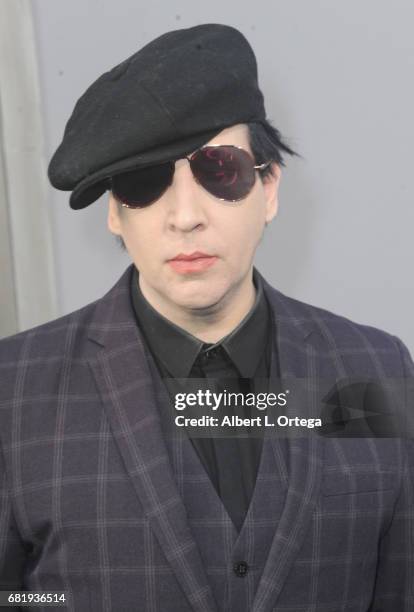 Musician Marilyn Manson arrives for the Premiere Of Warner Bros. Pictures' "King Arthur: Legend Of The Sword" held at TCL Chinese Theatre on May 8,...