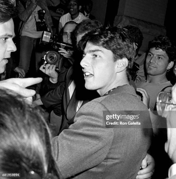 Tom Cruise attends "Top Gun" Premiere Party on May 12, 1986 at America in New York City.