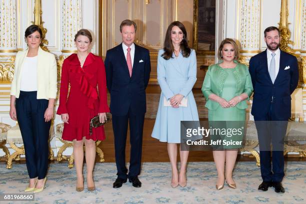 Catherine, Duchess of Cambridge calls on Their Royal Highnesses Grand Duke Henri of Luxembourg , Grand Duchess Maria Teresa of Luxembourg , Princess...