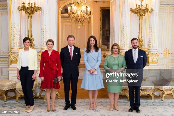 Catherine, Duchess of Cambridge calls on Their Royal Highnesses Grand Duke Henri of Luxembourg , Grand Duchess Maria Teresa of Luxembourg , Princess...