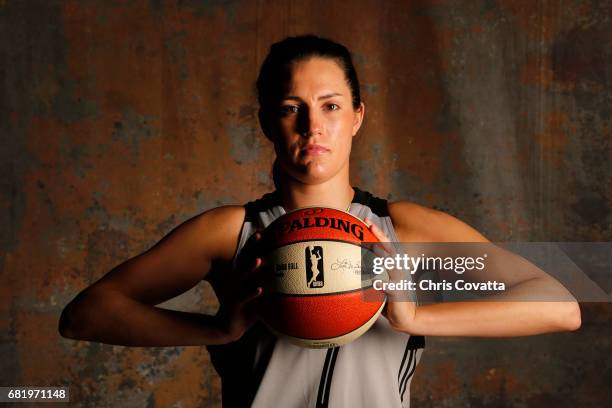 Haley Peters of the San Antonio Stars poses for portraits during 2017 WNBA Media Day on May 10, 2017 at the AT&T Center in San Antonio, Texas. NOTE...