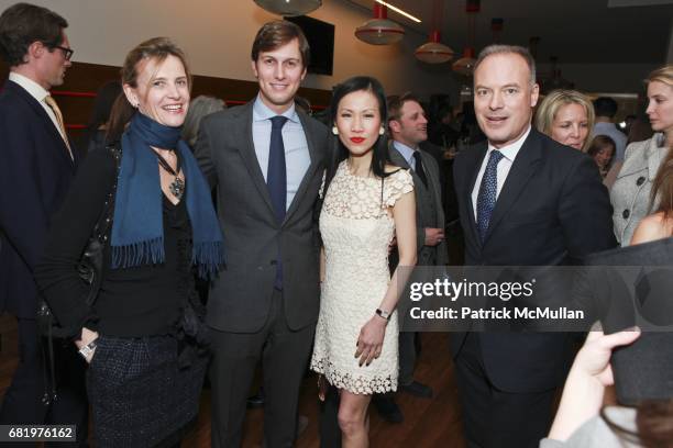 Christine Dutreil, Jared Kushner, Chiu-Ti Jansen, Renaud Dutreil attend the Launch Party for the New York Observer's NYO magazine at 60 Riverside...