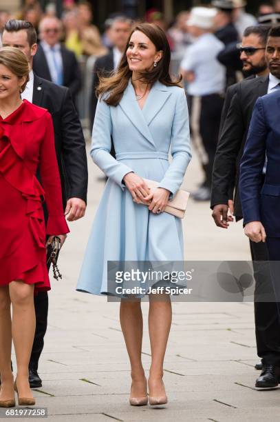 Catherine, Duchess of Cambridge during a one day visit to Luxembourg at Palais Grand Ducale on May 11, 2017 in Luxembourg, Luxembourg.