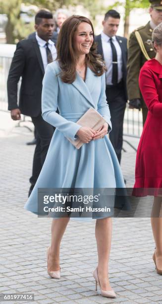 Catherine, Duchess of Cambridge visits the Grand Duke Jean Museum of Modern Art where she will view exhibitions by British artists Sir Tony Cragg and...