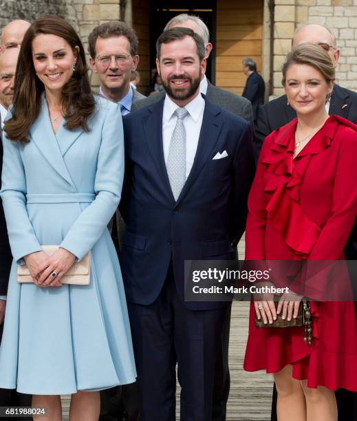 Catherine, Duchess of Cambridge visits Drai Eechelen Museum with Stephanie, Hereditary Grand Duchess of Luxembourg and Prince Guillaume, Hereditary...