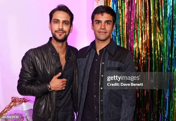 Luke Pasqualino and Sean Teale attend the launch of The Curtain in Shoreditch on May 11, 2017 in London, England.