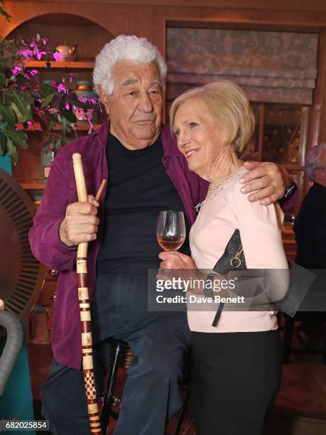 Antonio Carluccio an d Mary Berry at the fifth annual Fortnum & Mason Food and Drink Awards on May 11, 2017 in London, England.
