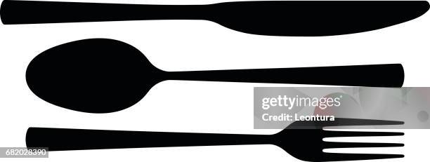 stockillustraties, clipart, cartoons en iconen met bestek - fork