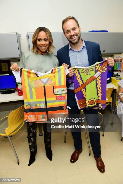 Recording artist and Broadway star Deborah Cox and CEO of Starlight Children's Foundation Chris Helfrich interact with kids with Starlight Childrens...