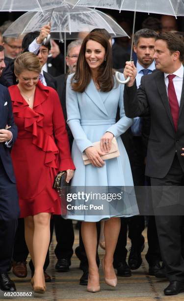 Photo by Tim Rooke/REX/Shutterstock Catherine Duchess of Cambridge, Duchess Stephanie of Luxembourg, Hereditary Grand Duke Guillaume of Luxembourg...