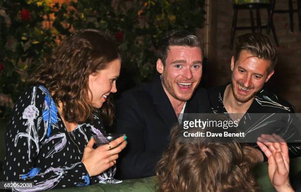 Ines De Clercq, Richard Madden and Arthur Darvill attend the launch of The Curtain in Shoreditch on May 11, 2017 in London, England.