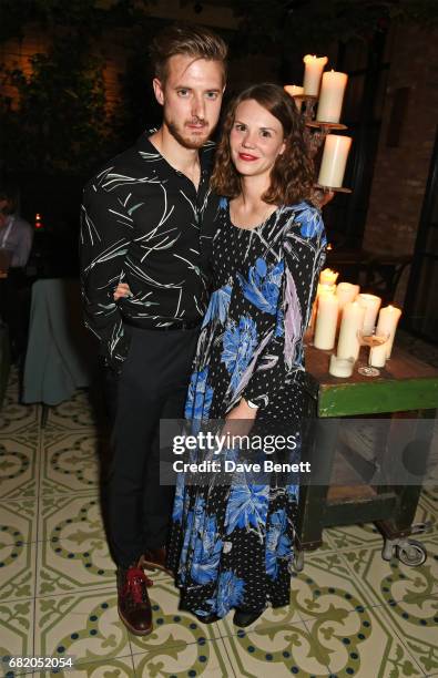 Arthur Darvill and Ines De Clercq attend the launch of The Curtain in Shoreditch on May 11, 2017 in London, England.