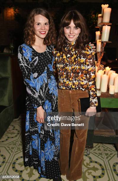 Ines De Clercq and Ophelia Lovibond attend the launch of The Curtain in Shoreditch on May 11, 2017 in London, England.