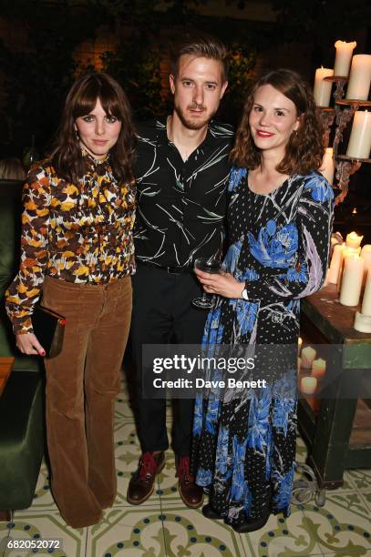 Ophelia Lovibond, Arthur Darvill and Ines De Clercq attend the launch of The Curtain in Shoreditch on May 11, 2017 in London, England.