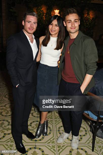 Richard Madden, Gemma Chan and Douglas Booth attend the launch of The Curtain in Shoreditch on May 11, 2017 in London, England.
