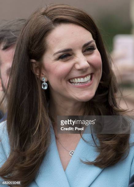 Catherine, Duchess of Cambridge outside the City Museum along the Corniche to view the capital during a one day visit on May 11, 2017 in Luxembourg....