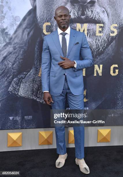 Actor Djimon Hounsou arrives at the premiere of Warner Bros. Pictures' 'King Arthur: Legend of the Sword' at TCL Chinese Theatre on May 8, 2017 in...