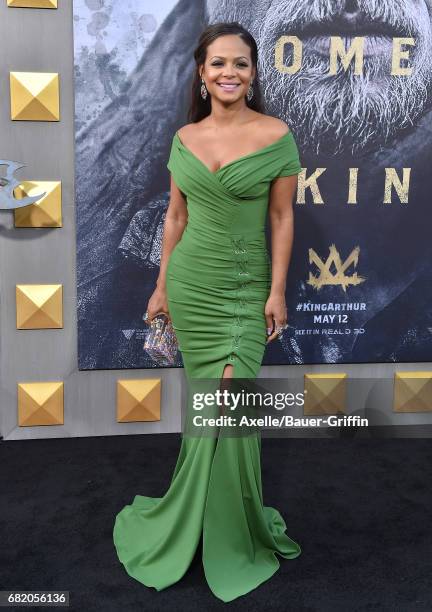 Singer Christina Milian arrives at the premiere of Warner Bros. Pictures' 'King Arthur: Legend of the Sword' at TCL Chinese Theatre on May 8, 2017 in...