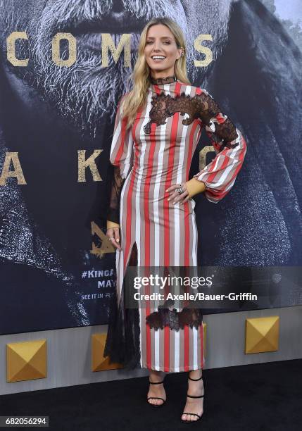 Actress Annabelle Wallis arrives at the premiere of Warner Bros. Pictures' 'King Arthur: Legend of the Sword' at TCL Chinese Theatre on May 8, 2017...