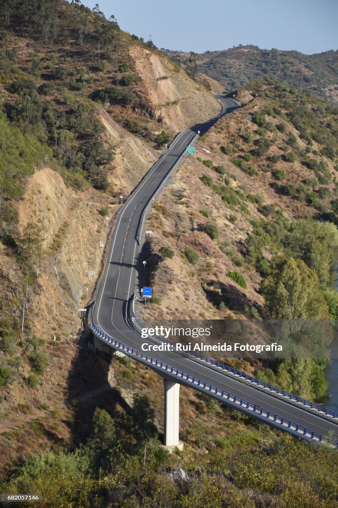 Barragem do Pomarão, Mértola, fronteira entre Portugal e Espanha