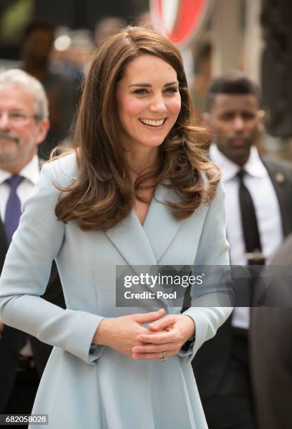 Catherine, Duchess of Cambridge visits Place Clairefontaine during a one day visit to Luxembourg on May 11, 2017 in Luxembourg, Luxembourg.