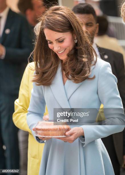 Catherine, Duchess of Cambridge visits Place Clairefontaine during a one day visit to Luxembourg on May 11, 2017 in Luxembourg, Luxembourg.